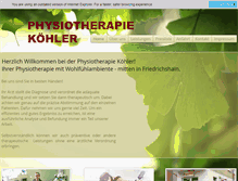 Tablet Screenshot of physiotherapie-koehler.com